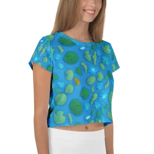 Emerald Drift on a Crop Tee