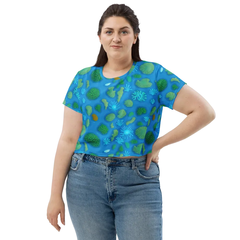 Emerald Drift on Crop Tee — Front