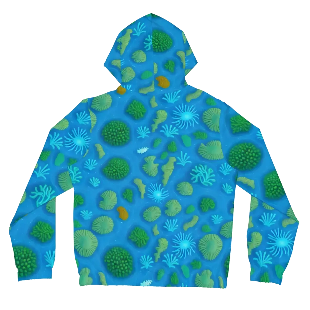 Emerald Drift on Women's Full-Zip Hoodie — Back