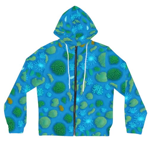 Emerald Drift on a Women's Full-Zip Hoodie