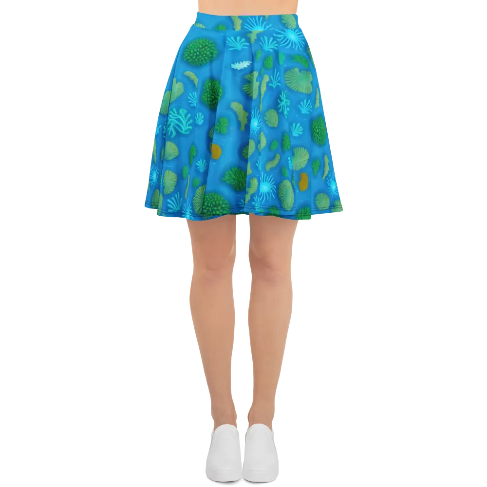 Emerald Drift on Skater Skirt — Front