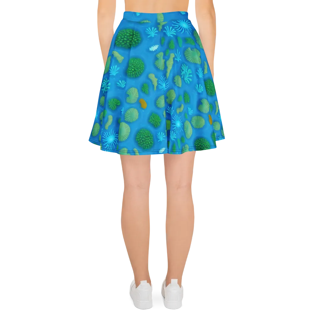 Emerald Drift on Skater Skirt — Back