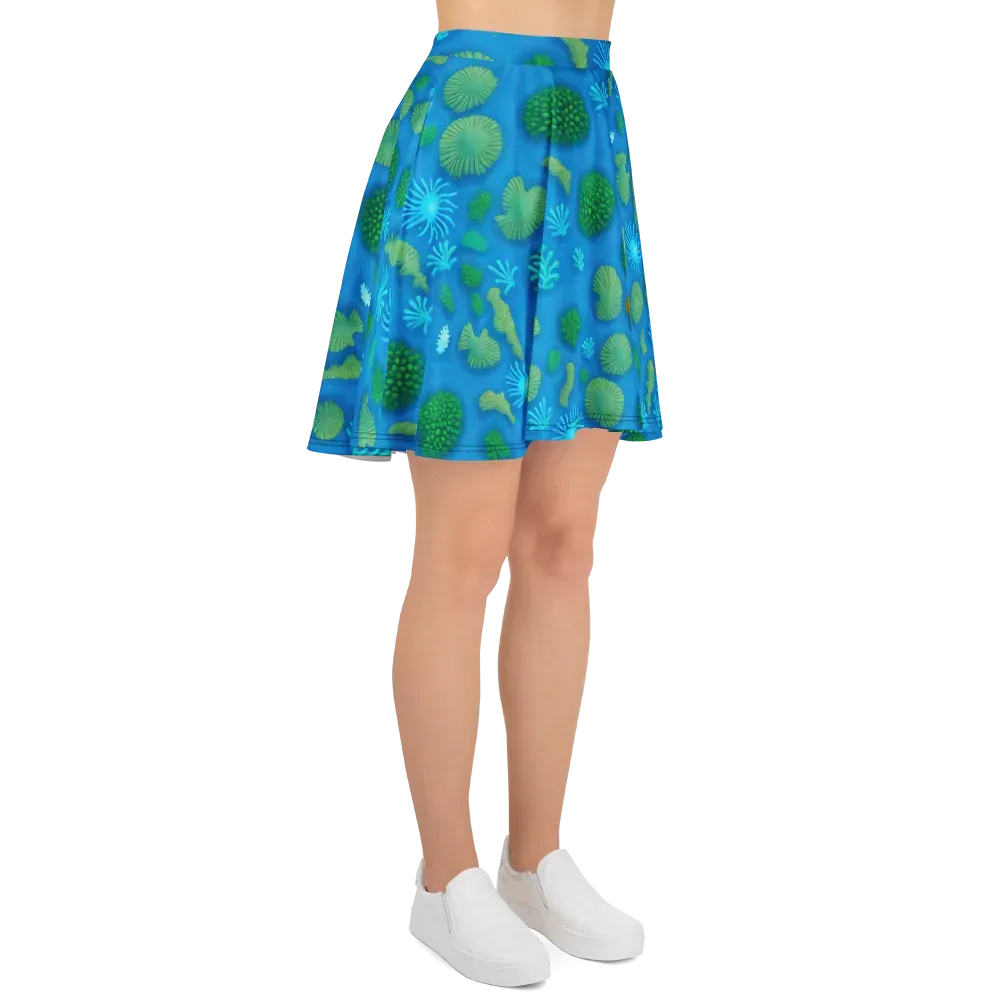 Emerald Drift on Skater Skirt — Right