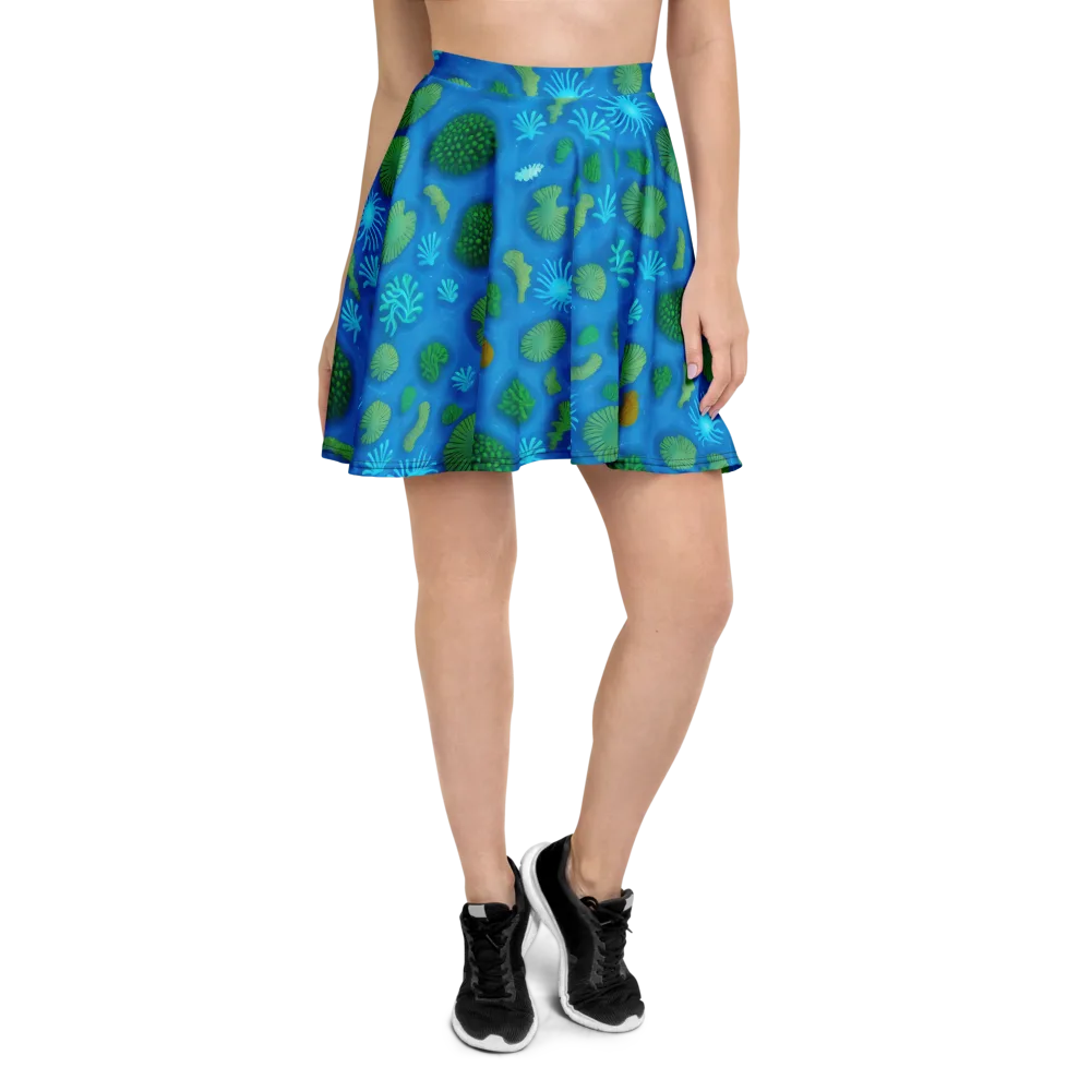 Emerald Drift on Skater Skirt — Front