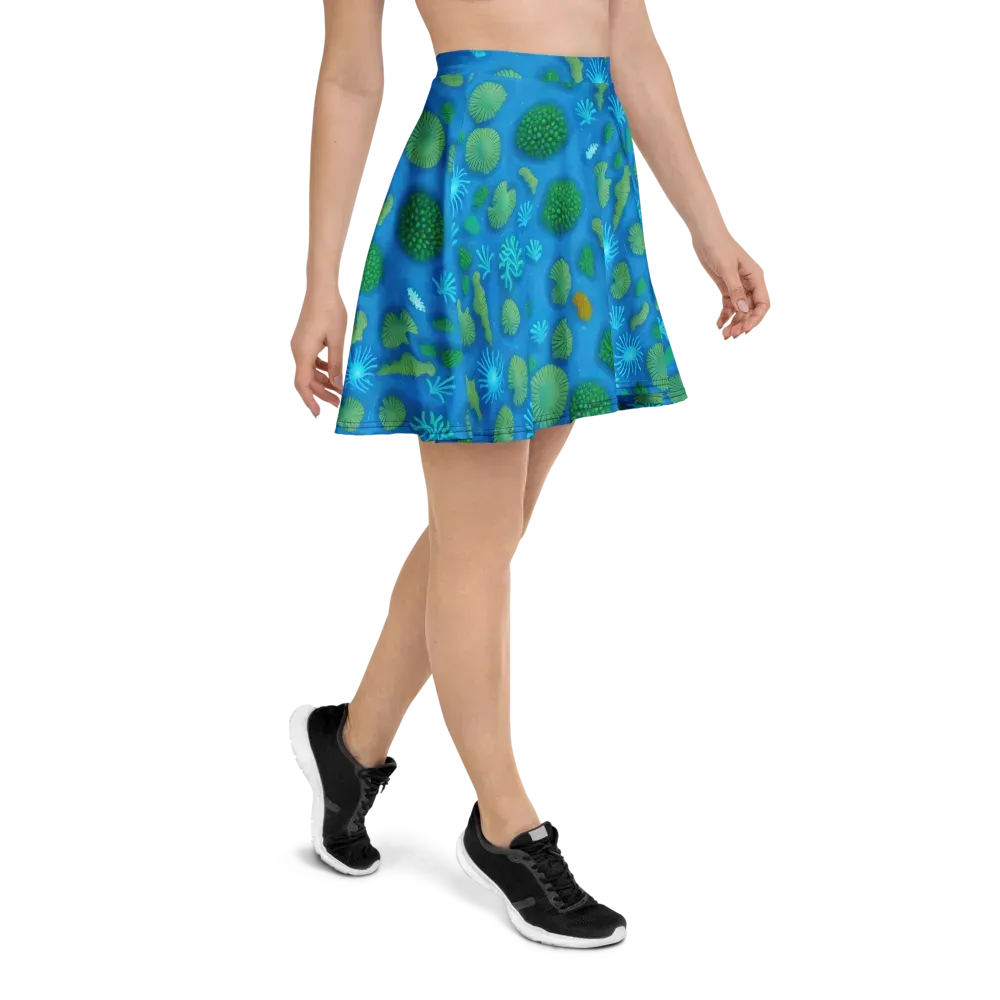 Emerald Drift on Skater Skirt — Right