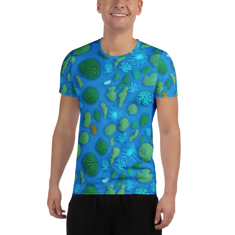 Emerald Drift on Men's Athletic T-Shirt — Front