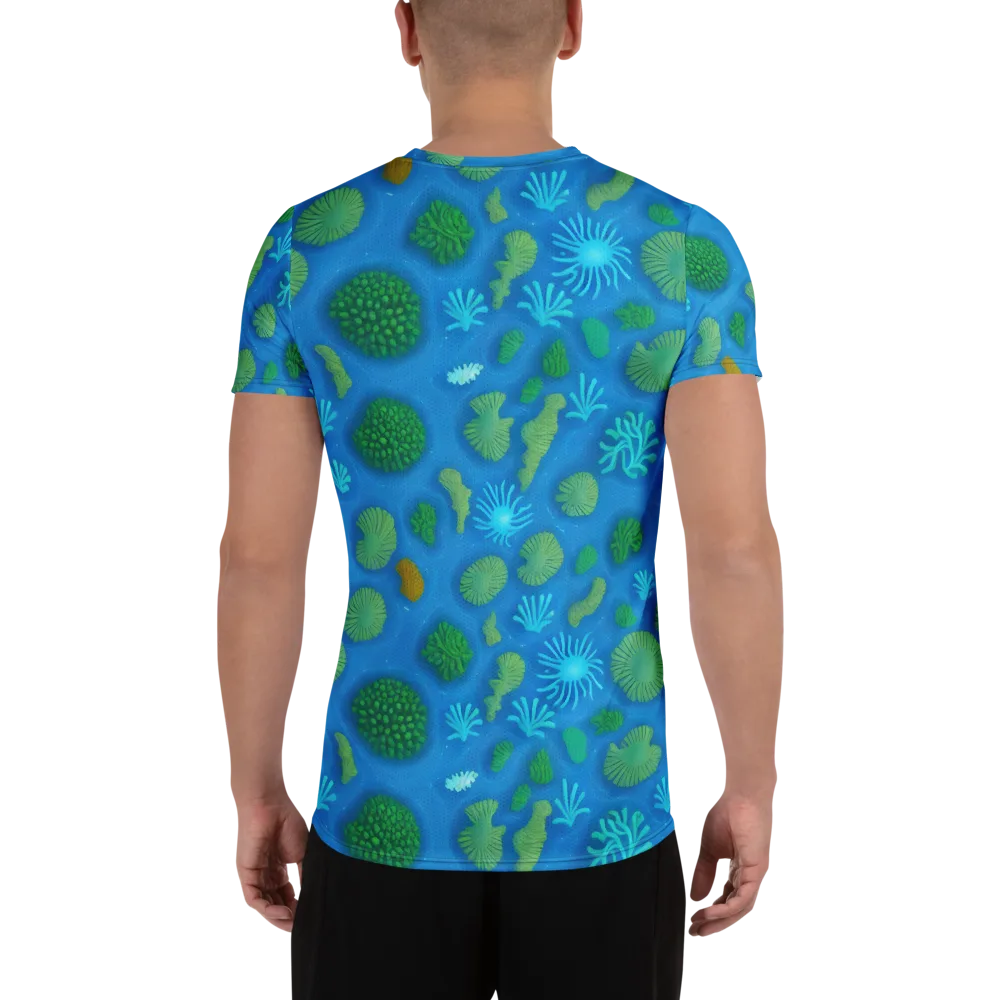 Emerald Drift on Men's Athletic T-Shirt — Back