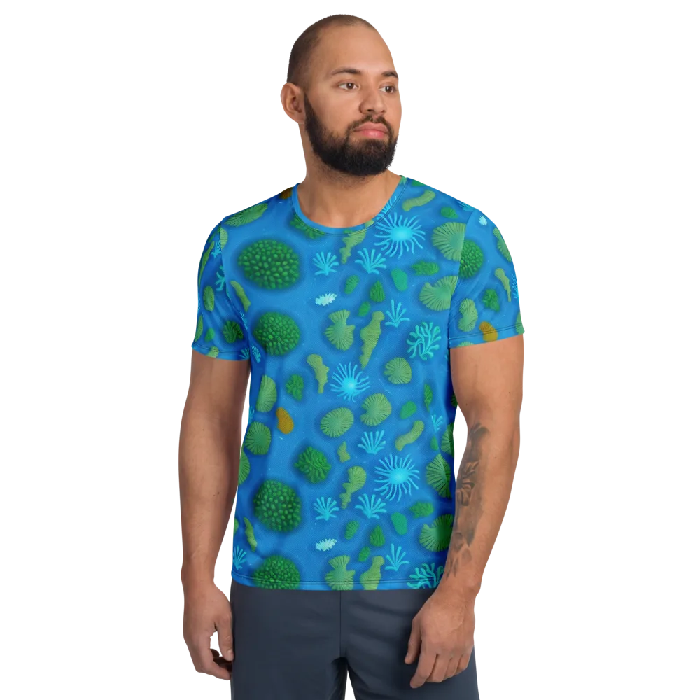 Emerald Drift on Men's Athletic T-Shirt — Front
