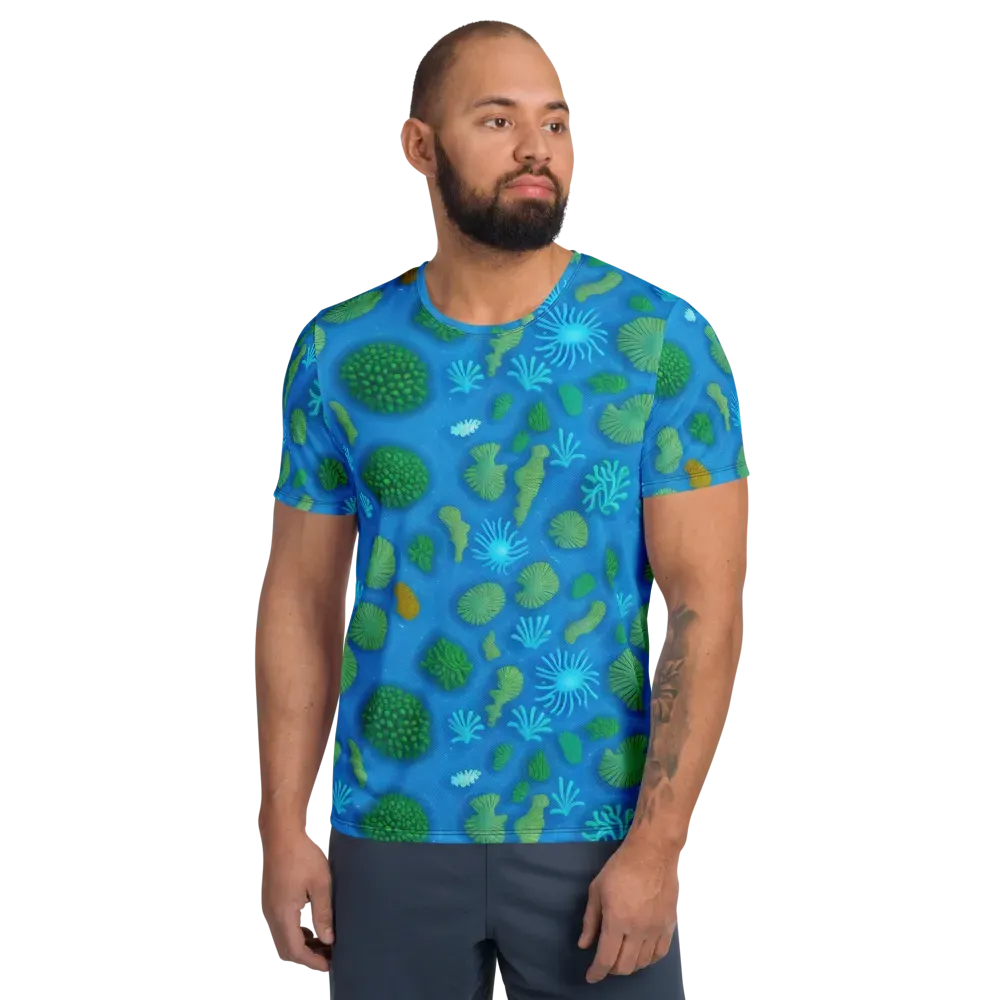 Emerald Drift on Men's Athletic T-Shirt — Front