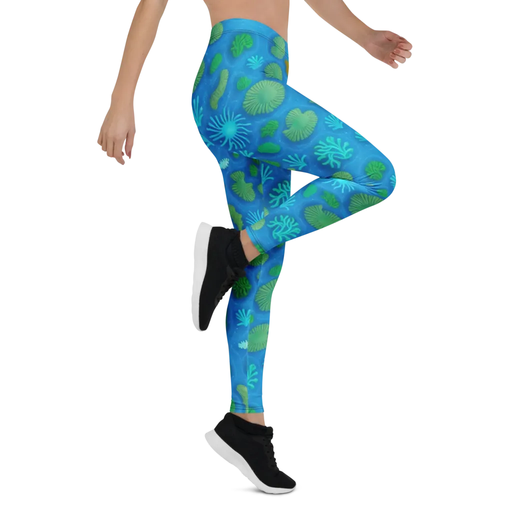 Emerald Drift on Leggings — Right