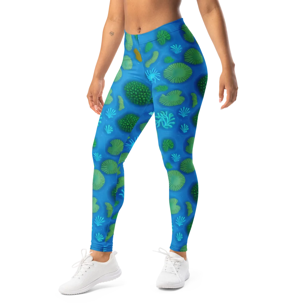 Emerald Drift on Leggings — Left Front