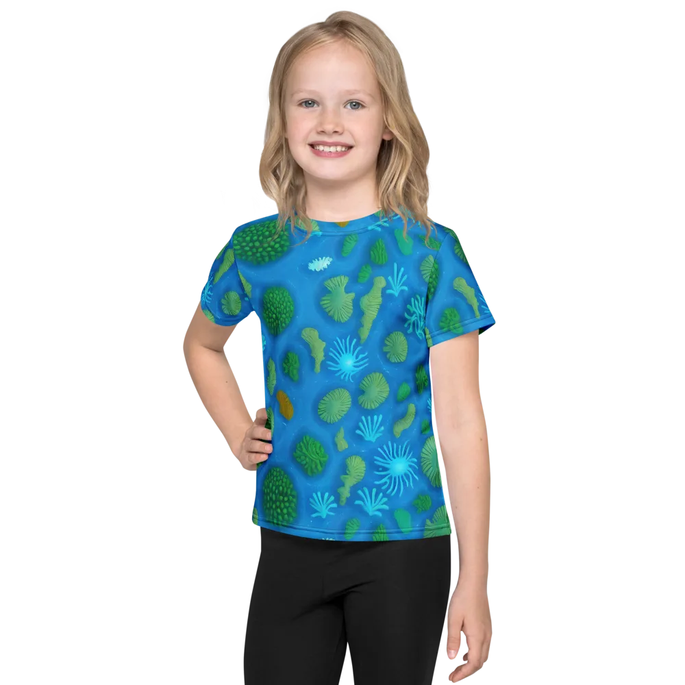Emerald Drift on Kids Crew Neck T-Shirt — Front