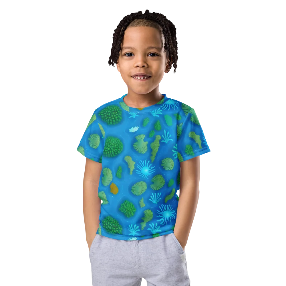 Emerald Drift on Kids Crew Neck T-Shirt — Front