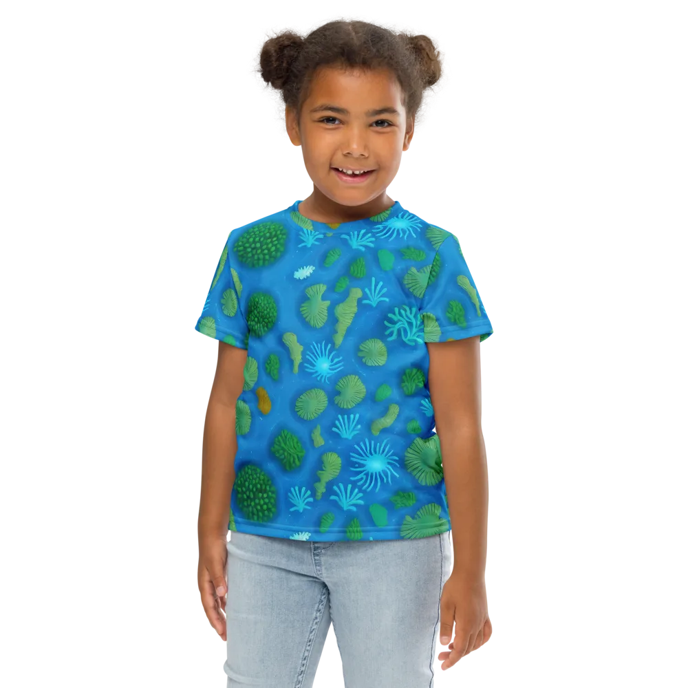 Emerald Drift on Kids Crew Neck T-Shirt — Front