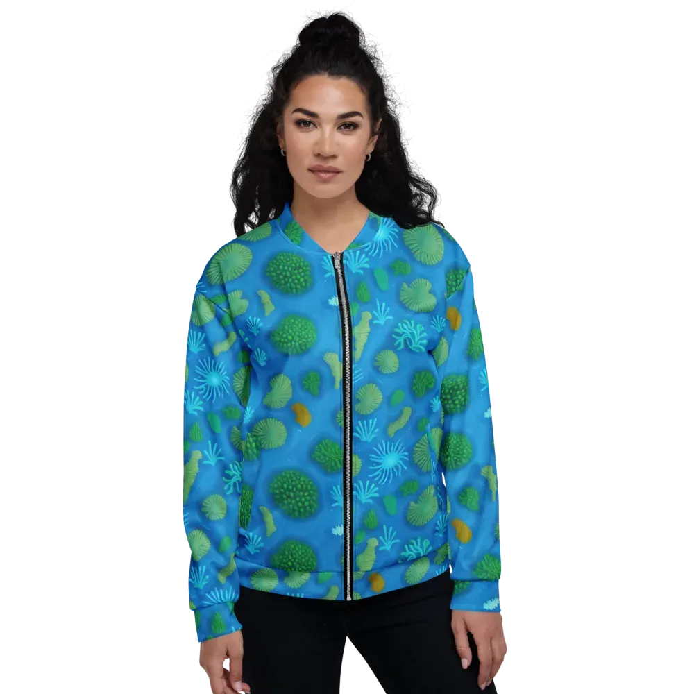 Emerald Drift on Bomber Jacket — Front