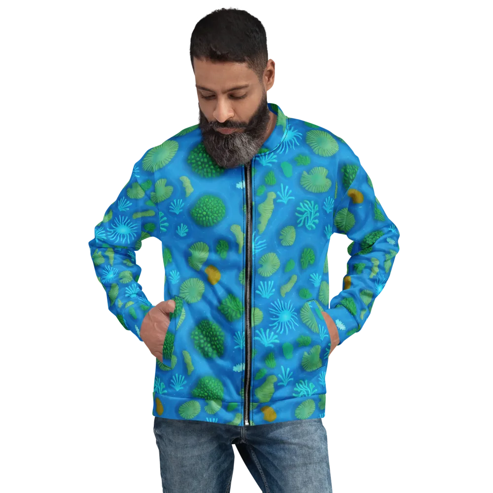 Emerald Drift on Bomber Jacket — Front