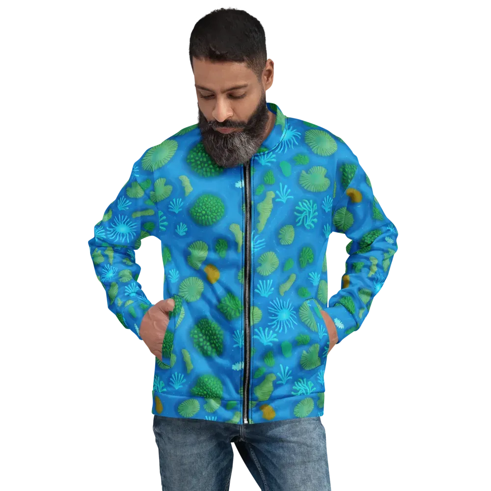 Emerald Drift on Bomber Jacket — Front