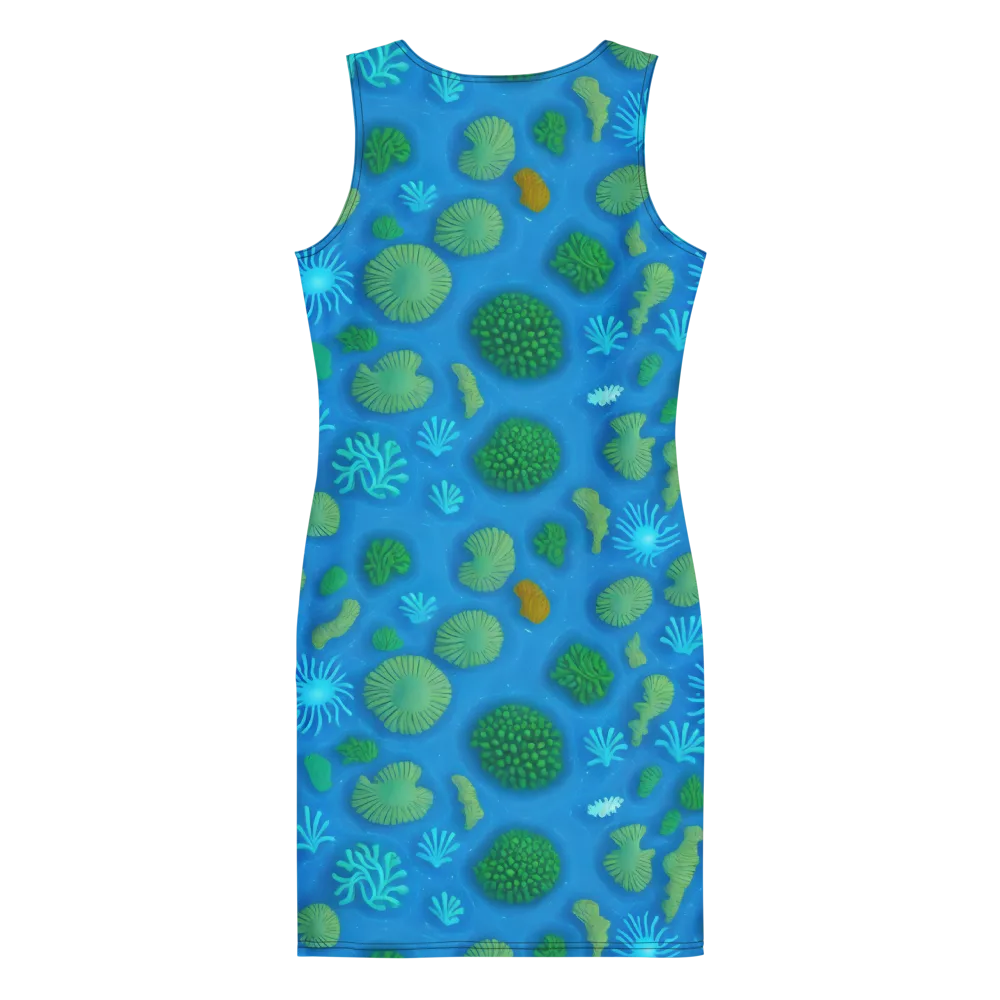 Emerald Drift on Bodycon Dress — Back