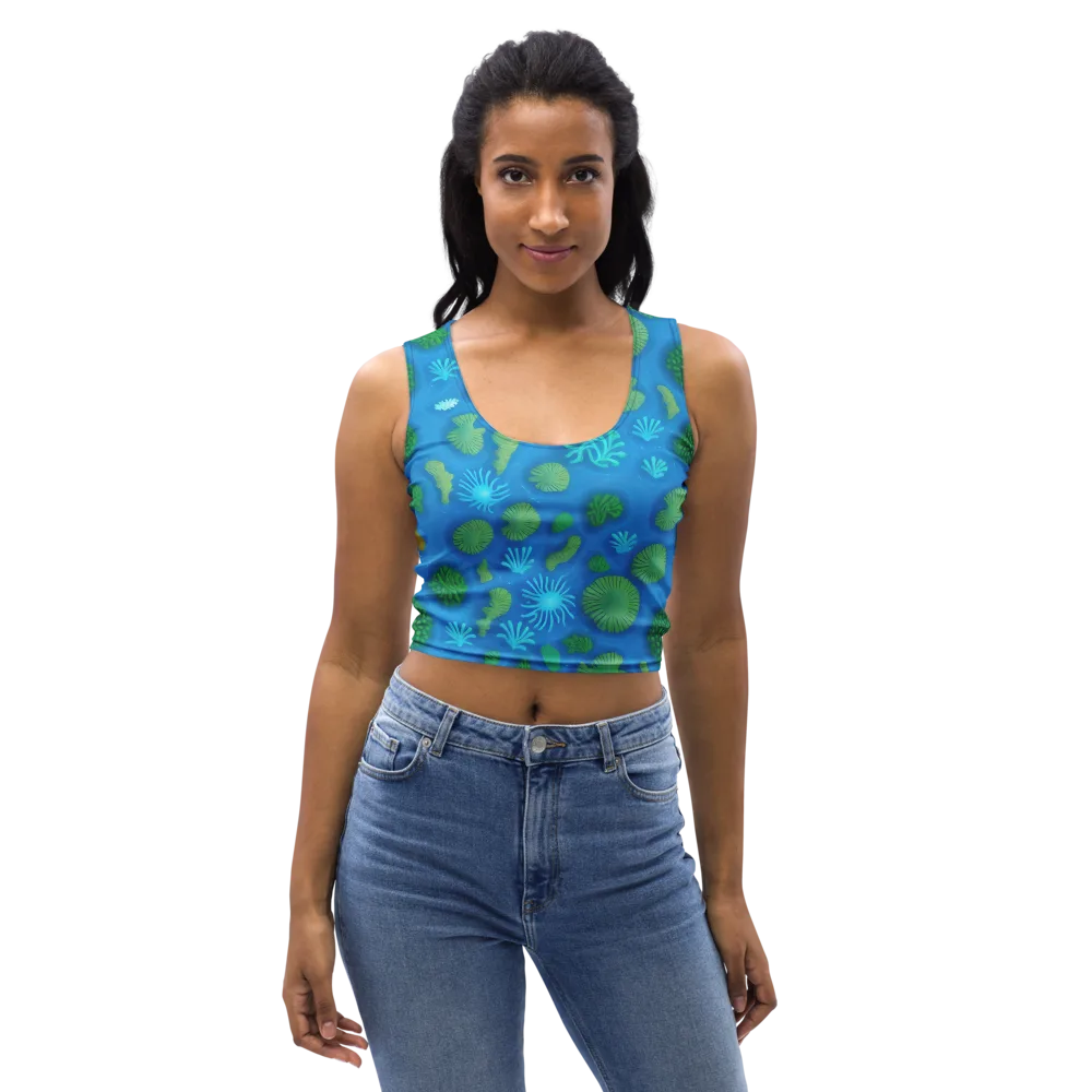 Emerald Drift on Crop Top — Front