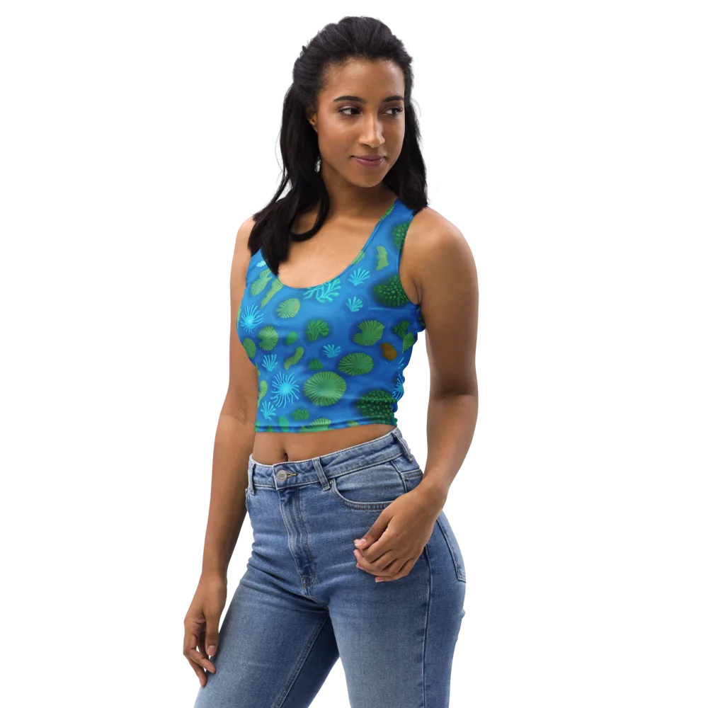 Emerald Drift on Crop Top — Left Front
