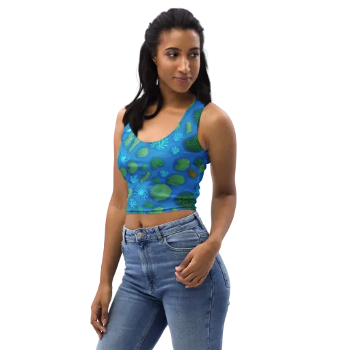 Emerald Drift on a Crop Top
