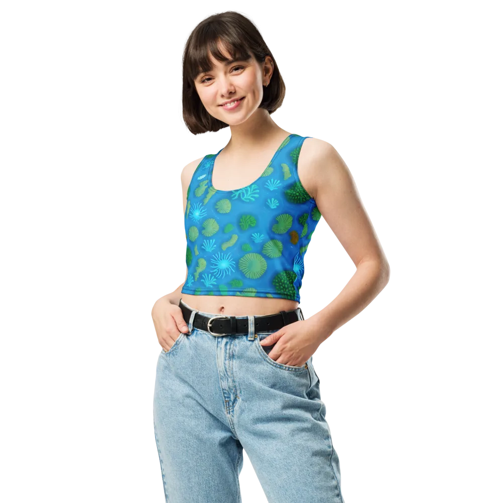 Emerald Drift on Crop Top — Front