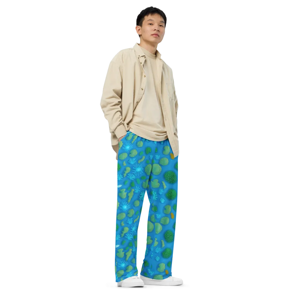 Emerald Drift on Wide-Leg Pants — Right Front