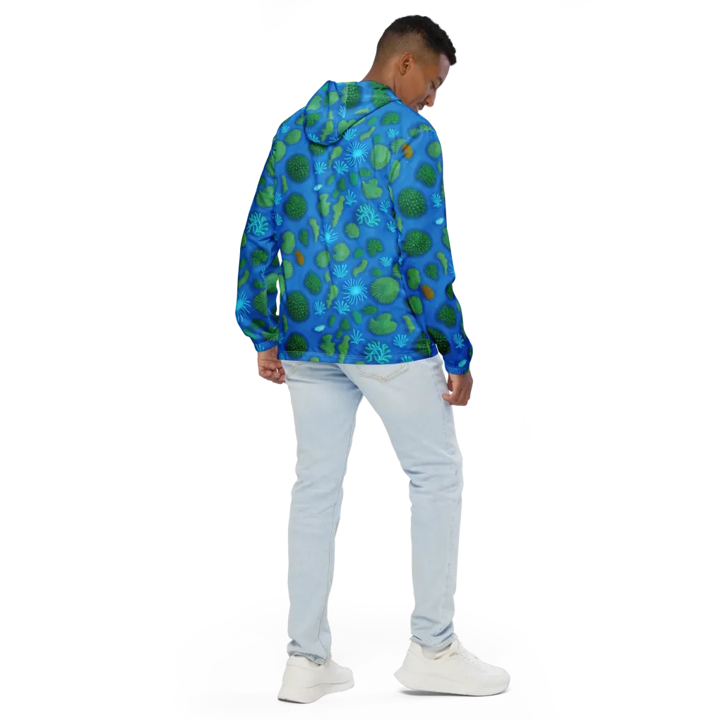 Emerald Drift on Men's Windbreaker — Back