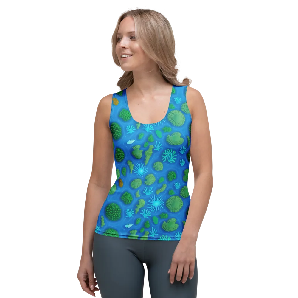 Emerald Drift on Women's Tank Top — Front