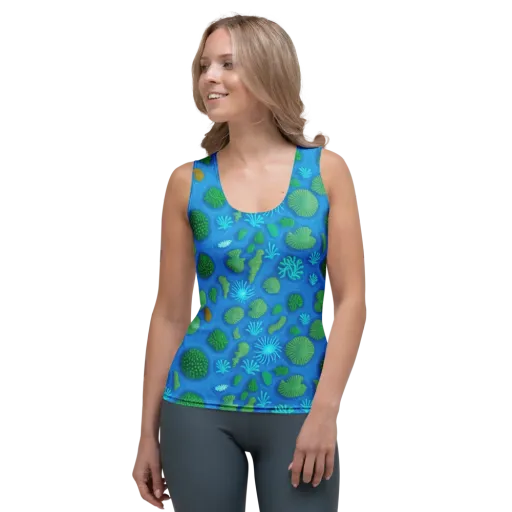 Emerald Drift on a Women's Tank Top