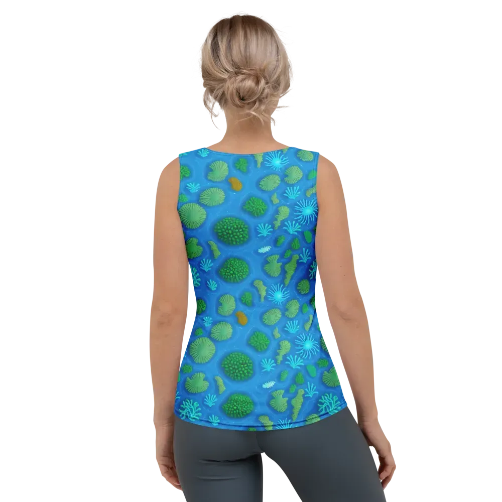Emerald Drift on Women's Tank Top — Back