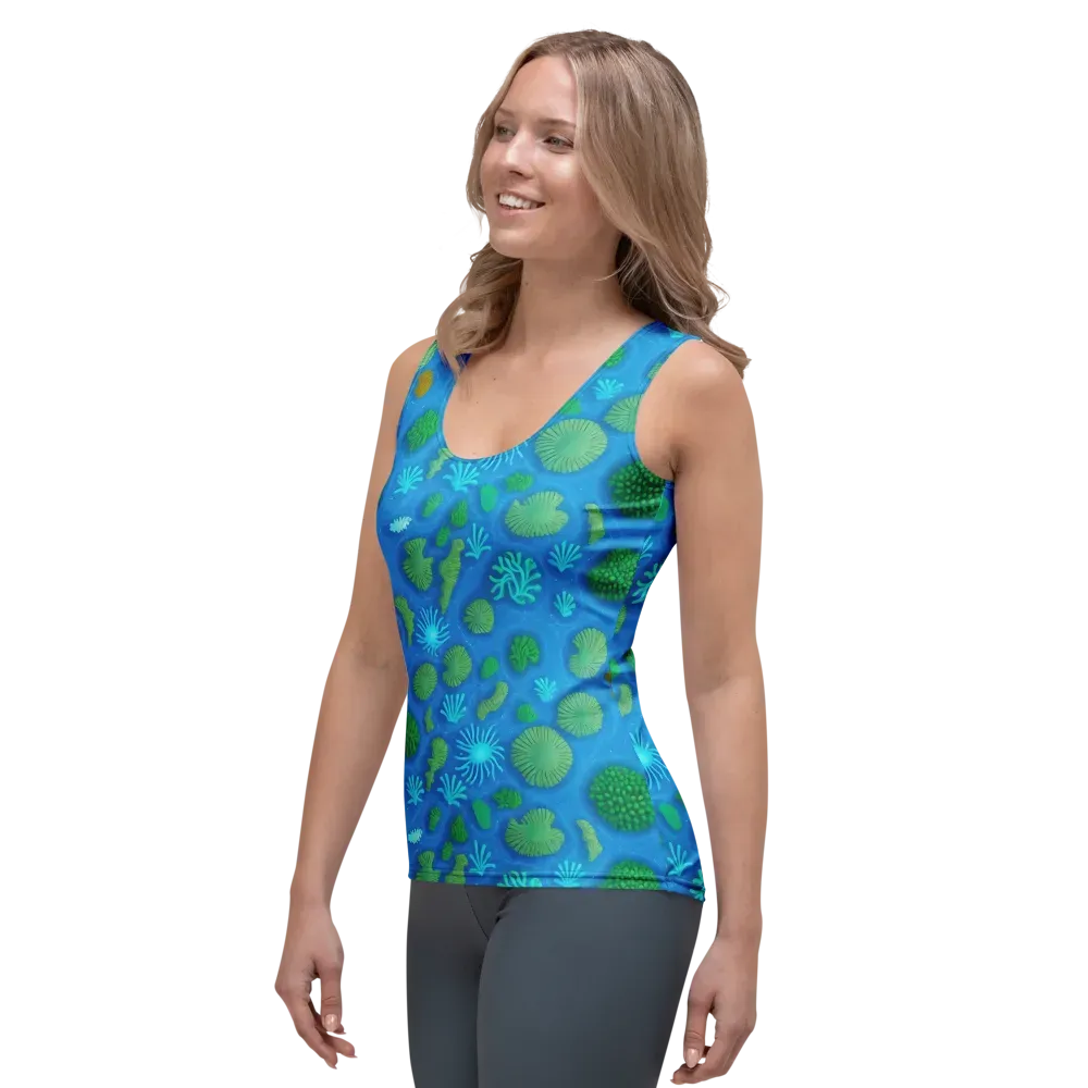 Emerald Drift on Women's Tank Top — Left Front
