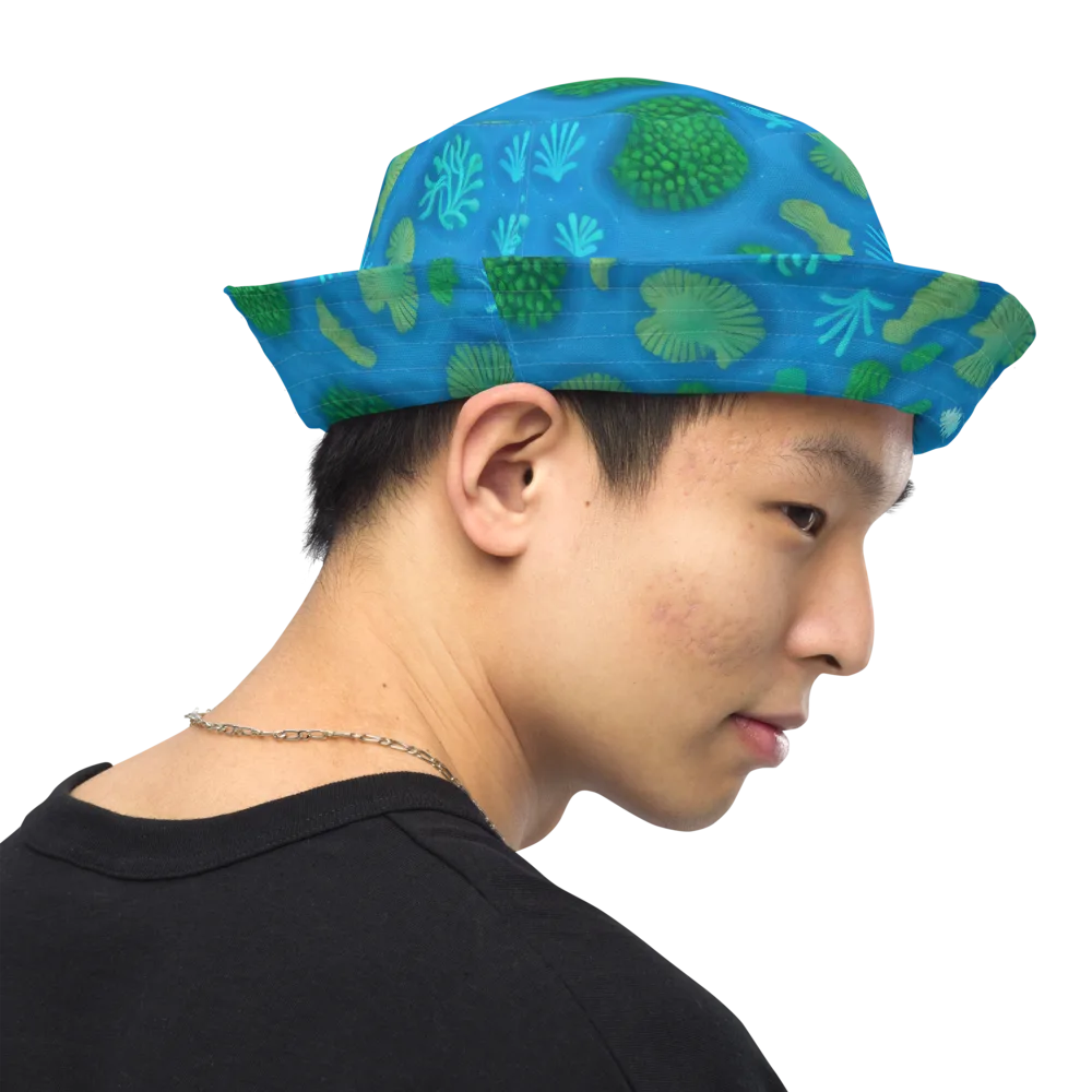 Emerald Drift on Reversible Bucket Hat — Right Outside