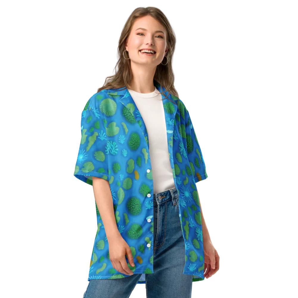 Emerald Drift on Button Shirt — Front