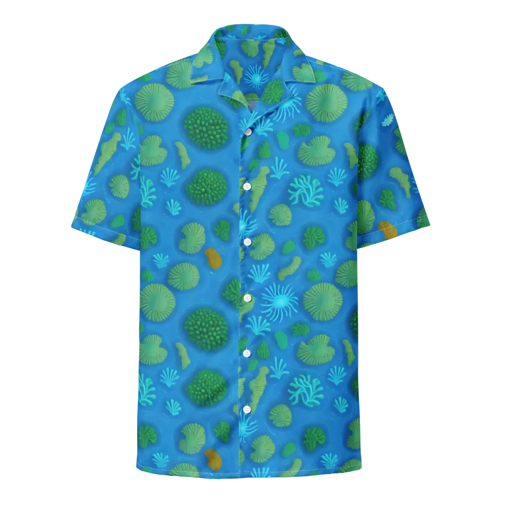 Emerald Drift on Button Shirt — Front