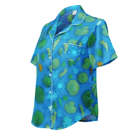 Emerald Drift on a Women's Short Sleeve Pajama Top