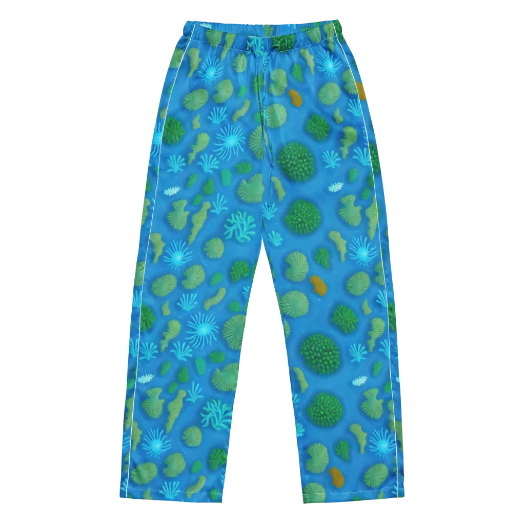 Emerald Drift on Women's Pajama Pants — Front