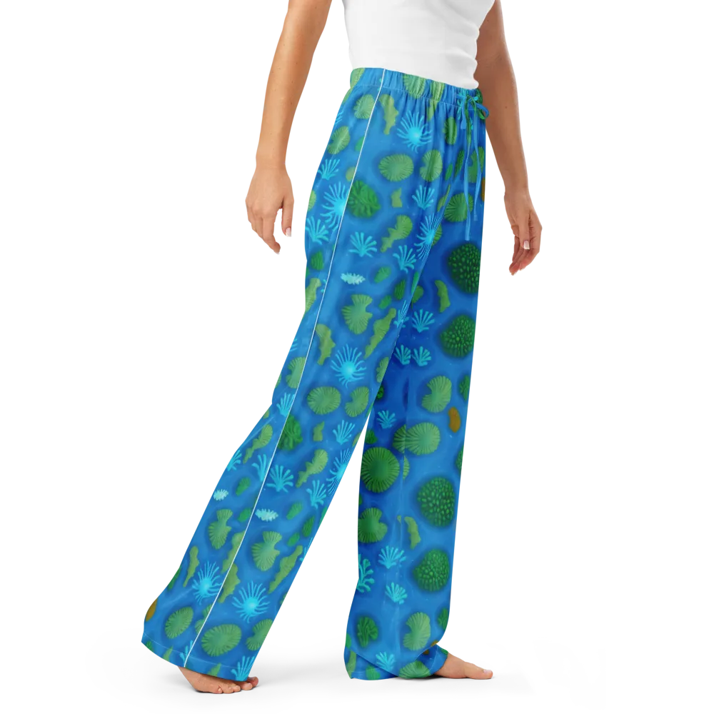 Emerald Drift on Women's Pajama Pants — Right Front