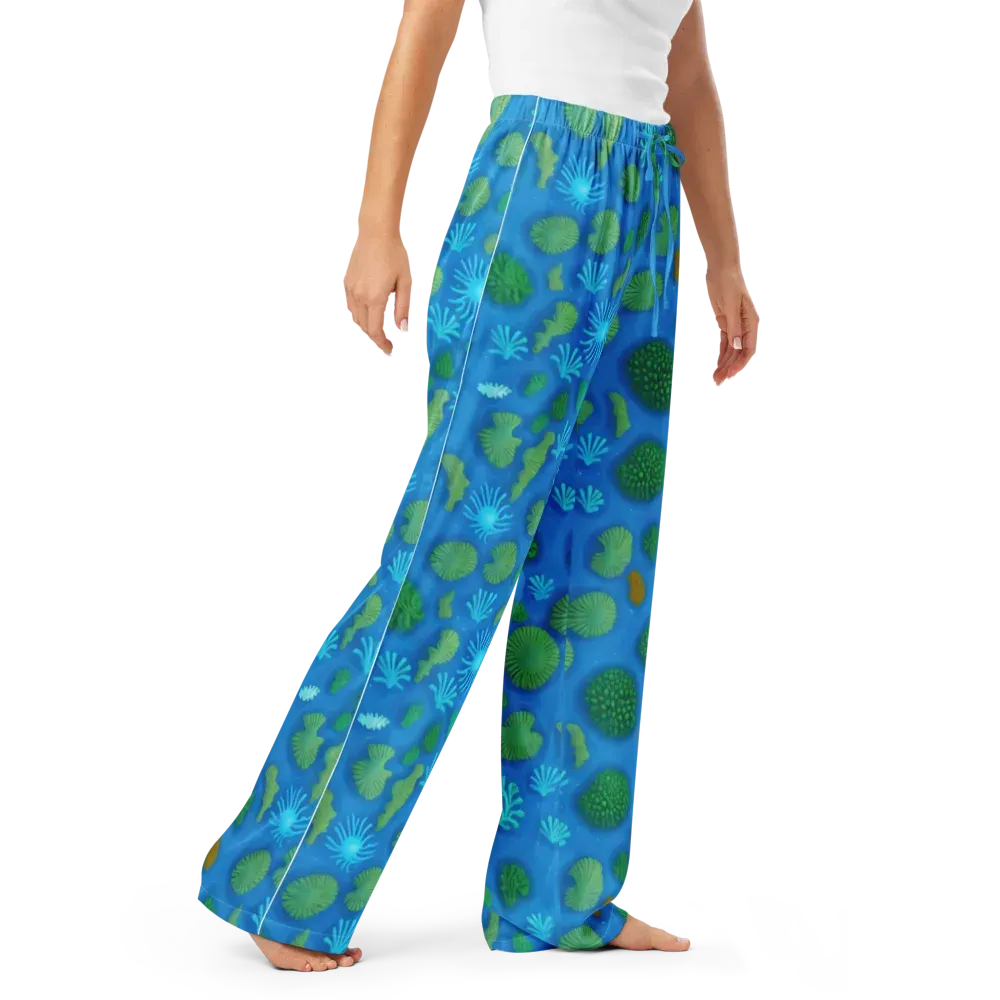 Emerald Drift on Women's Pajama Pants — Right Front