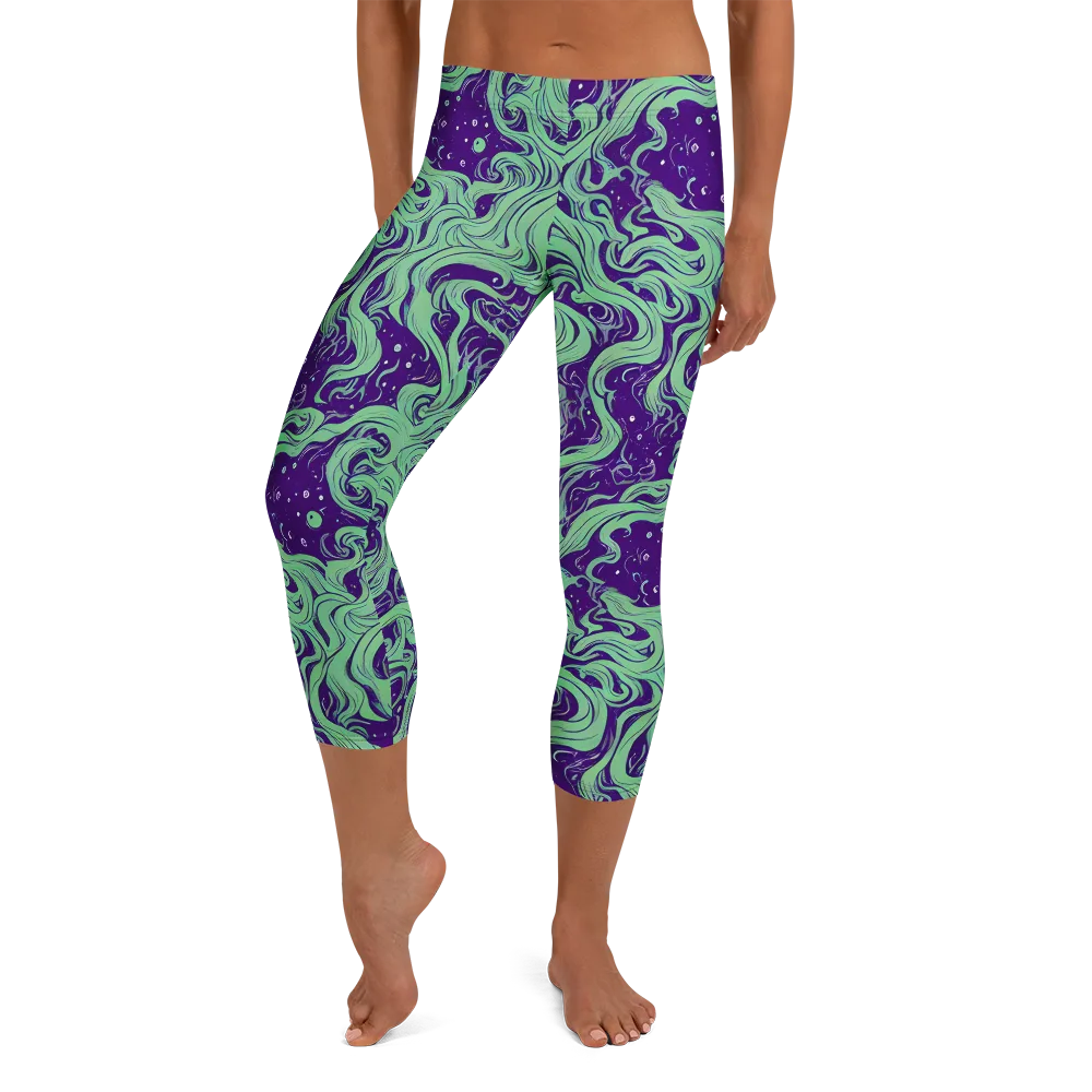 Amethyst Drift on Capri Leggings — Front