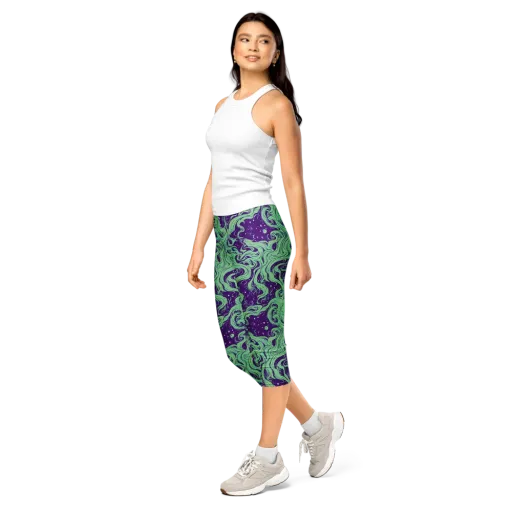 Amethyst Drift on a Capri Leggings