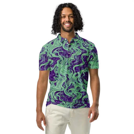 Amethyst Drift on a Men's Slim Fit Polo Shirt