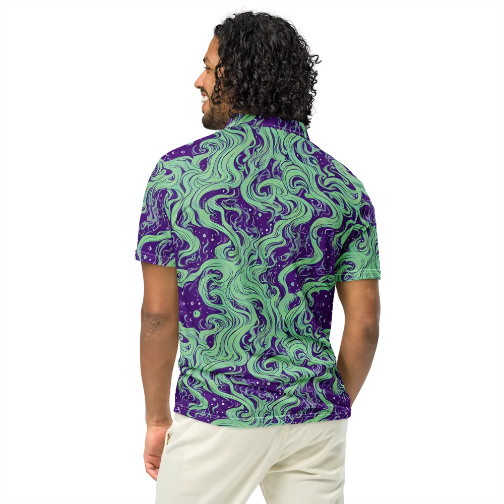 Amethyst Drift on Men's Slim Fit Polo Shirt — Back