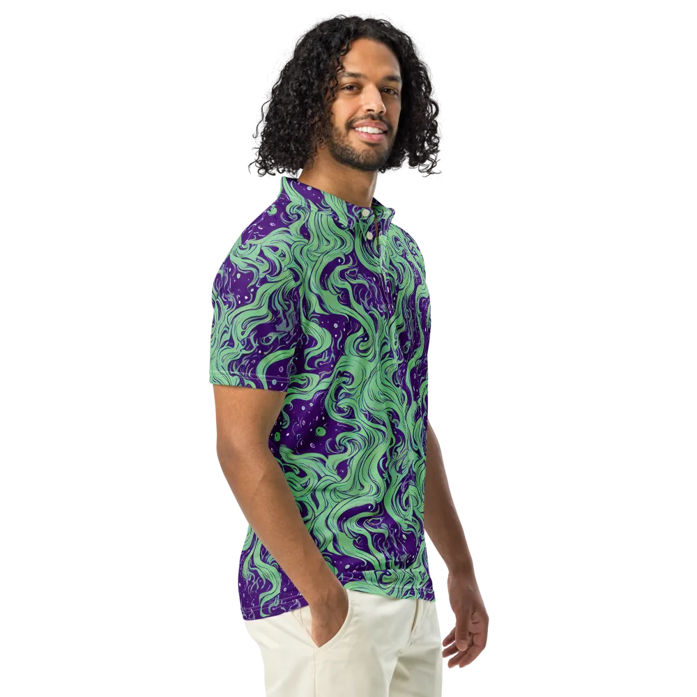 Amethyst Drift on Men's Slim Fit Polo Shirt — Right Front