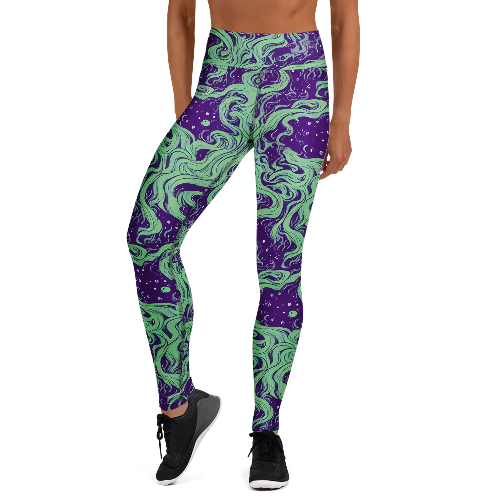 Amethyst Drift on Yoga Leggings — Front
