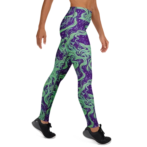 Amethyst Drift on a Yoga Leggings