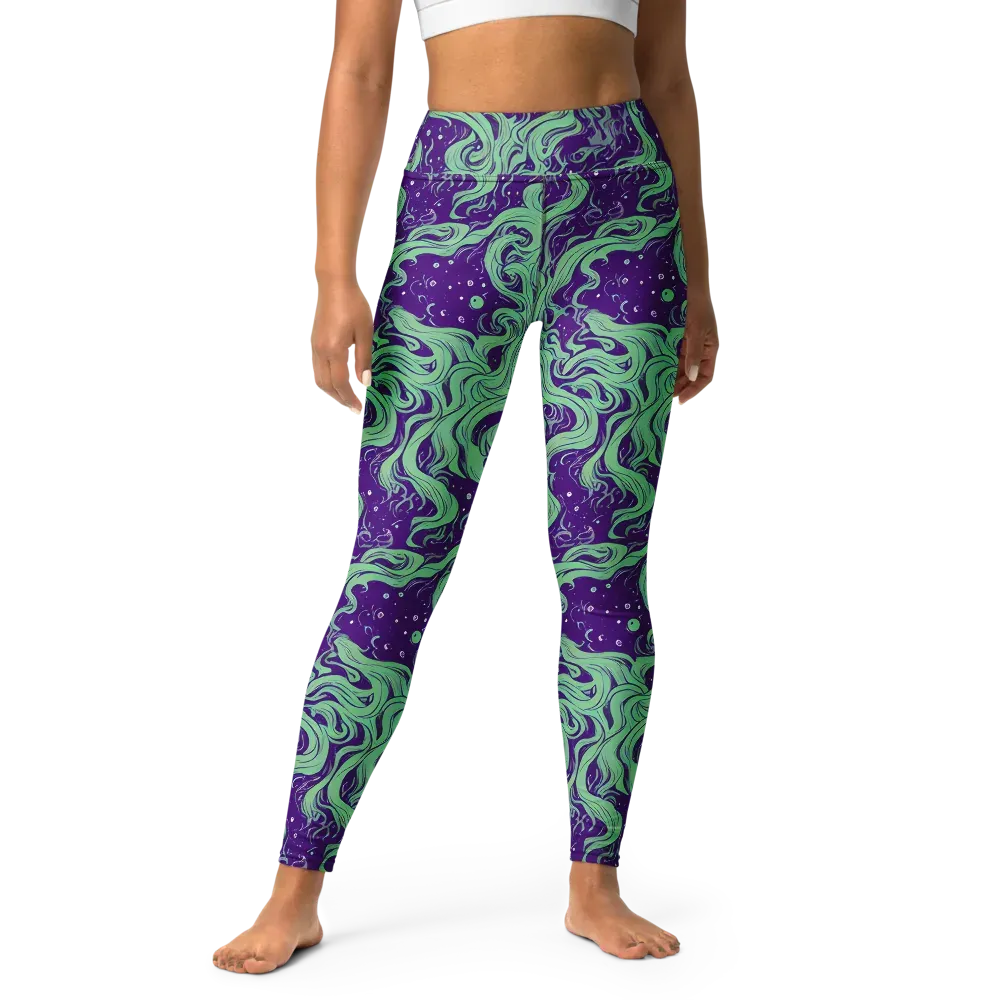 Amethyst Drift on Yoga Leggings — Front