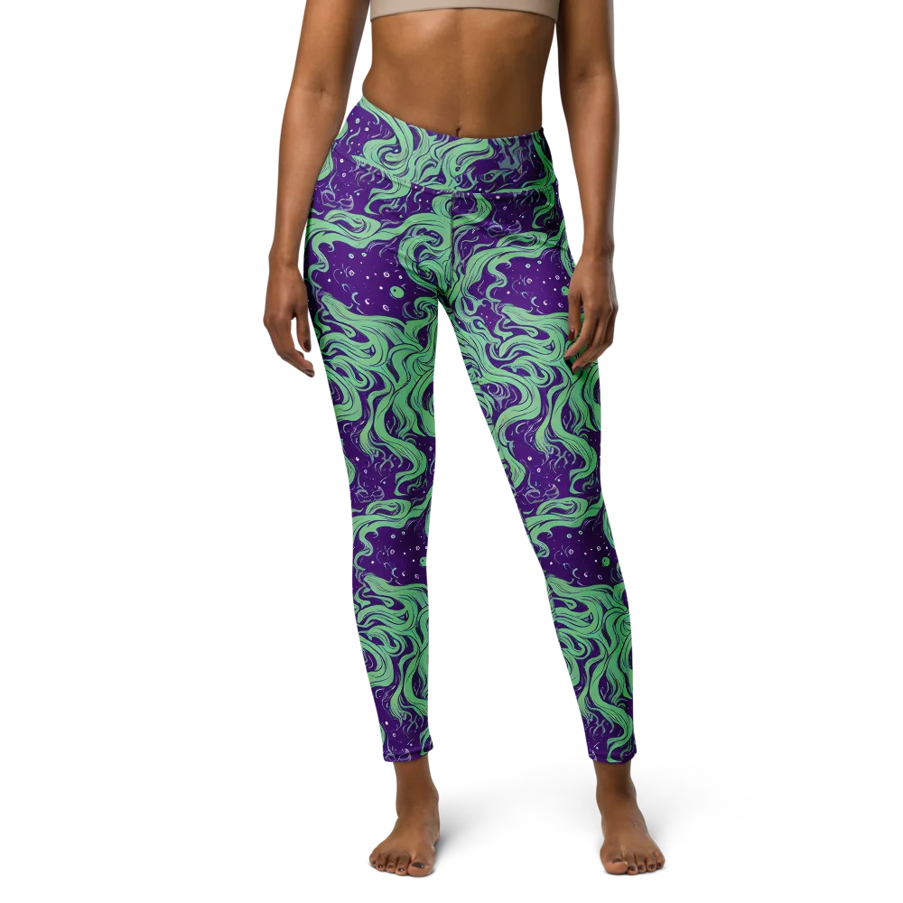 Amethyst Drift on Yoga Leggings — Front