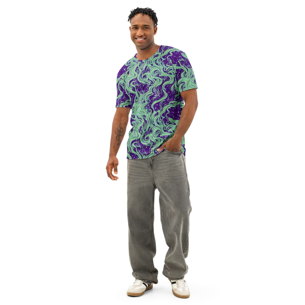 Amethyst Drift on Men's Cotton Crew Neck T-Shirt — Front