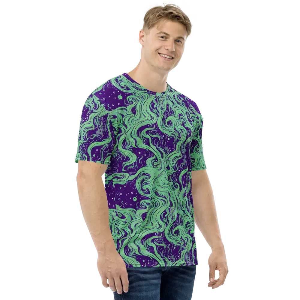 Amethyst Drift on Men's Crew Neck T-Shirt — Right
